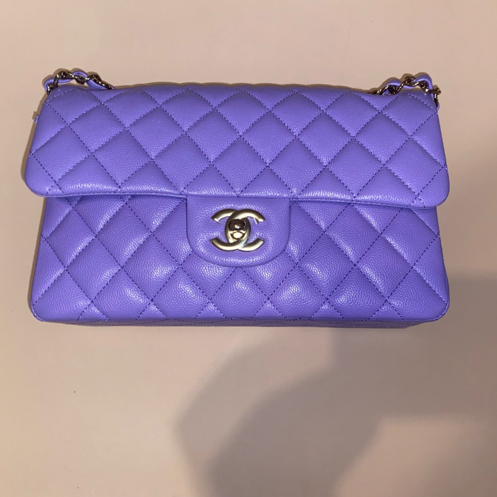 CHANEL Lavender Quilted Flap Bag